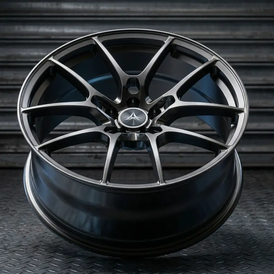 AXYS REA Gunmetal — tres cuartos de la rueda